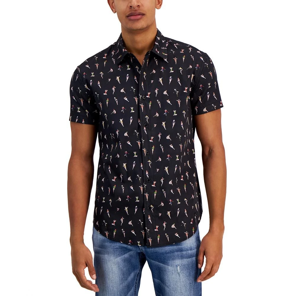商品CRWTH|Men's Pin Up Girls Classic-Fit Printed Button-Down Shirt,价格¥440,第1张图片