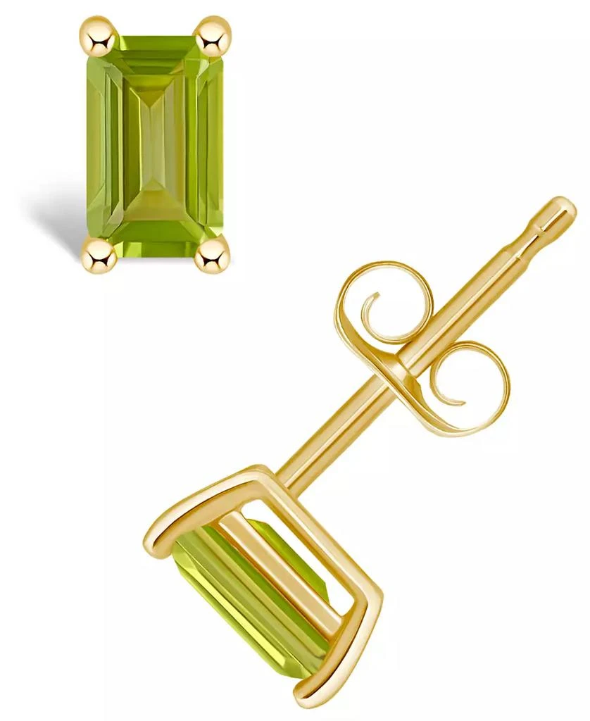 商品Macy's|Peridot (3/4 ct. t.w.) Stud Earrings in 14K White Gold or 14K Yellow Gold,价格¥1709,第1张图片