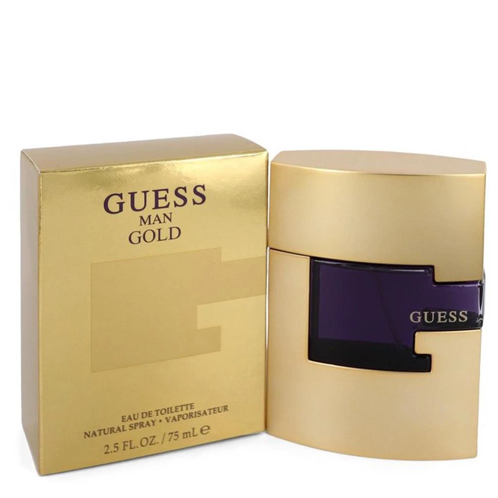 商品GUESS|549587 Gold Cologne Eau De Toilette Spray for Men, 2.5 oz,价格¥260,第1张图片