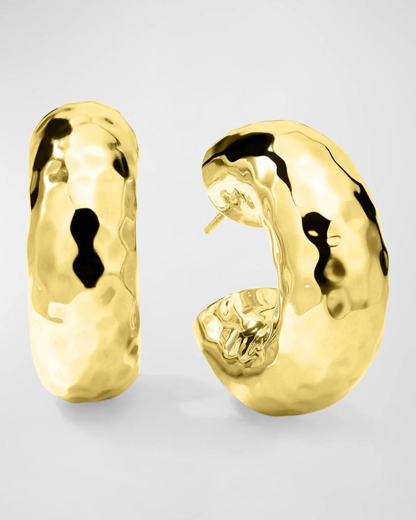 商品Ippolita|18K E.F. Classico Small Hammered Thick Hoop Earrings,价格¥19481,第1张图片
