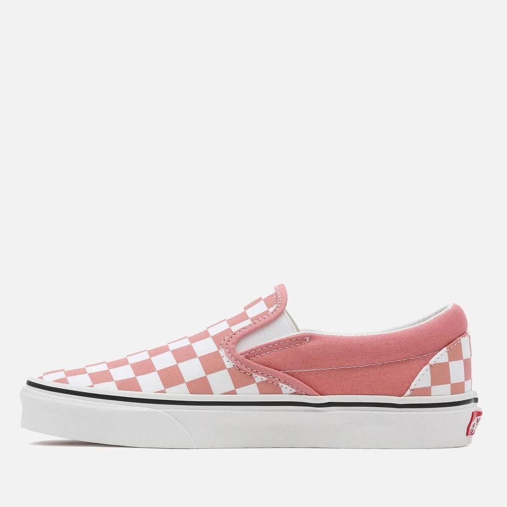 商品Vans|Vans Women's Checkerboard Classic Slip-On Trainers - Rosette/True White,价格¥228,第4张图片详细描述