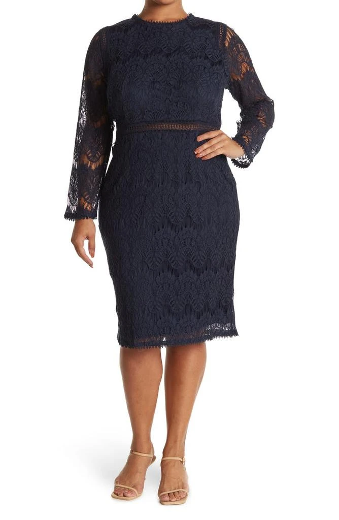 商品Love by Design|Allison Long Sleeve Lace Midi Dress,价格¥369,第1张图片