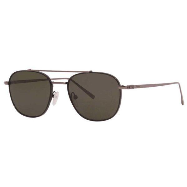 商品Salvatore Ferragamo|Sf200s-035-54 Shiny Gunmetal Aviator Men's Sunglasses,价格¥2764,第1张图片