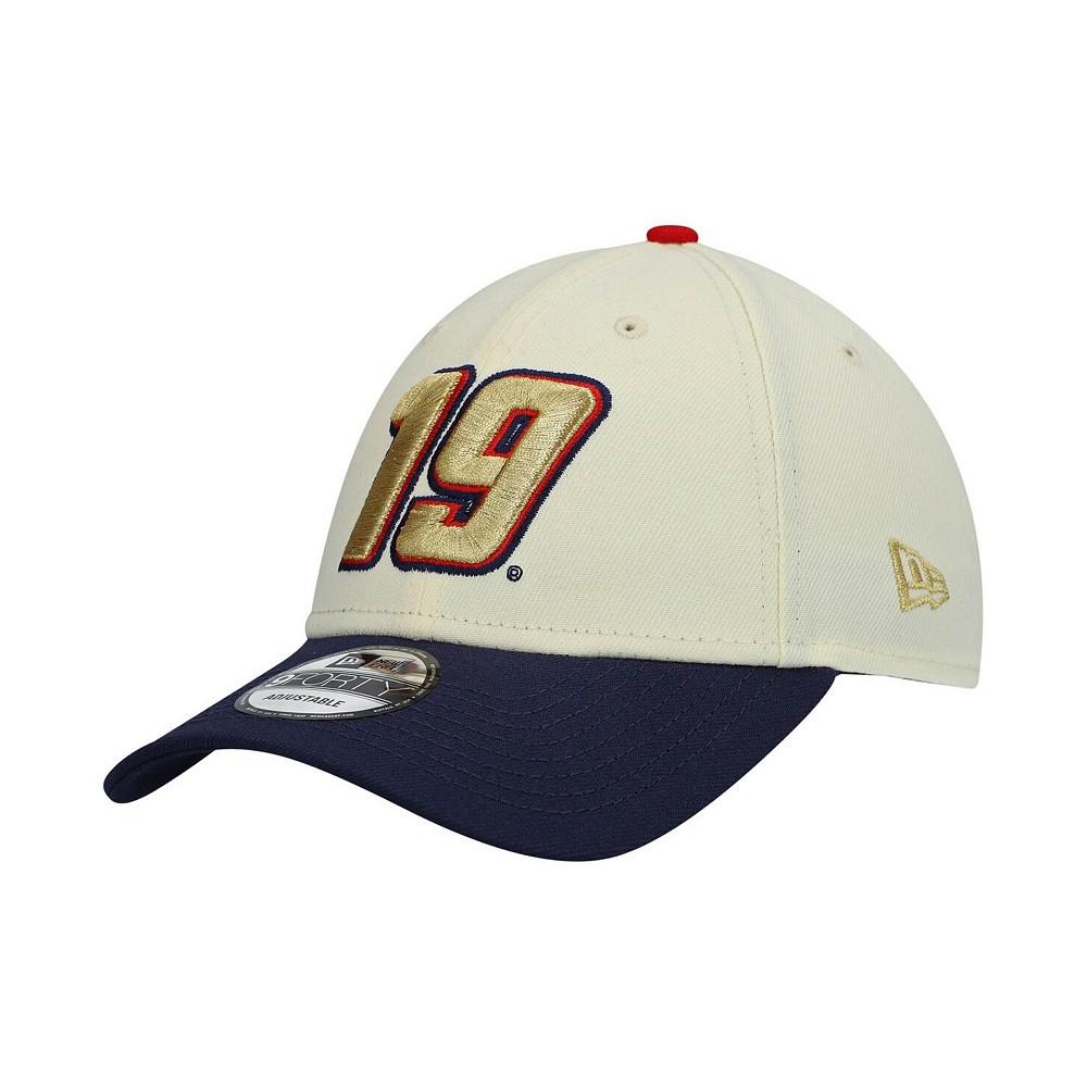 Men's Cream, Navy Martin Truex Jr Chrome 9FORTY Snapback Hat商品第3张图片规格展示