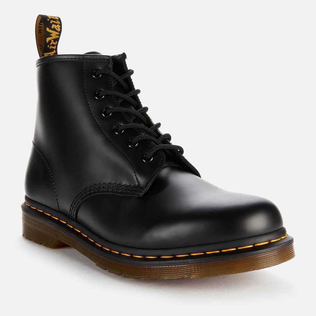 Dr. Martens 101 Smooth Leather 6-Eye Boots - Black商品第2张图片规格展示