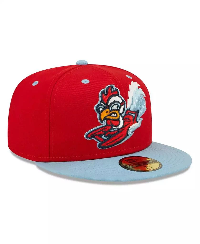 商品New Era|Men's Red Tri-City Dust Devils Light Blue Theme Night 59FIFTY Fitted Hat,价格¥246,第4张图片详细描述
