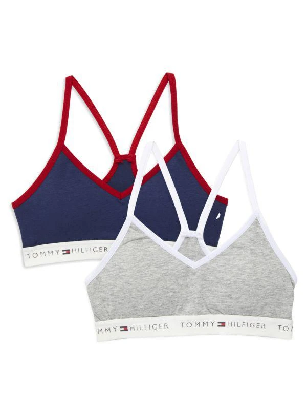 商品Tommy Hilfiger|Girl's 2-Pack Racerback Bralettes,价格¥75,第1张图片