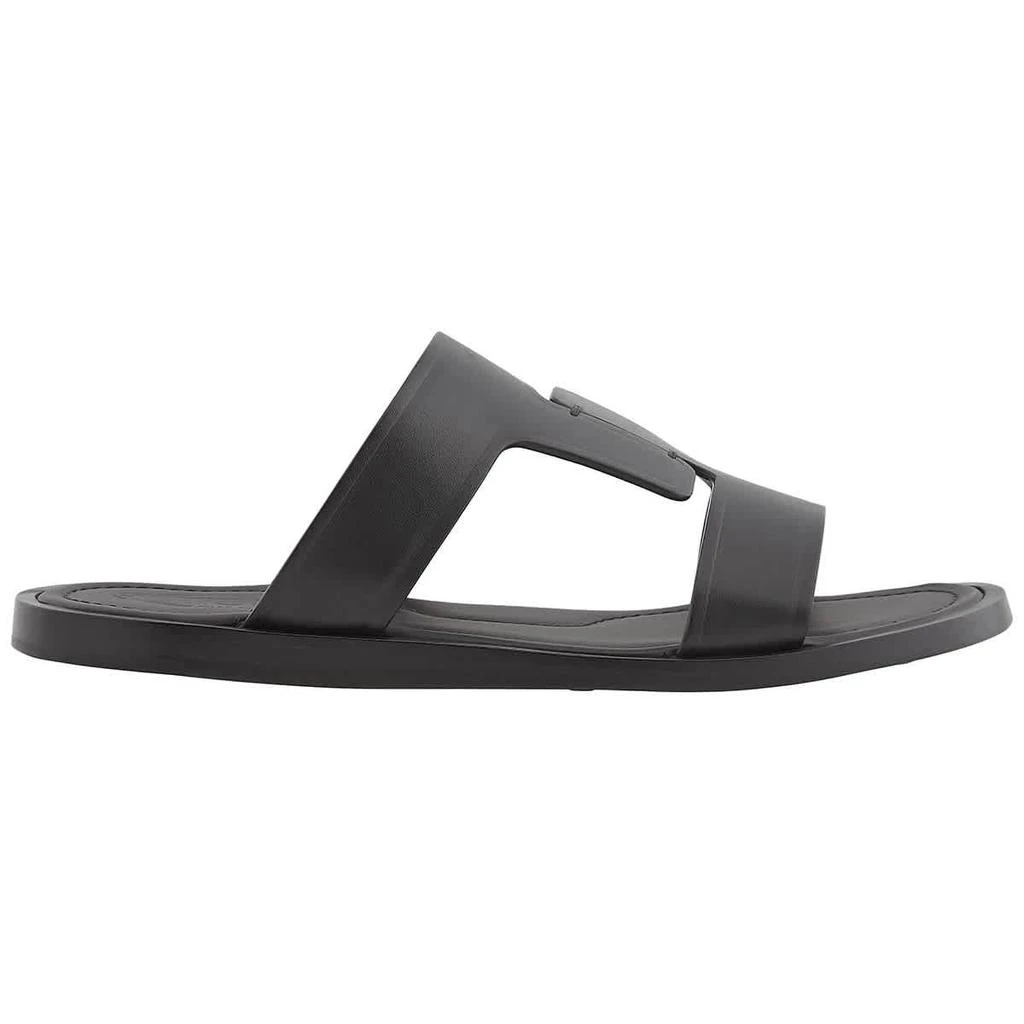 商品Tod's|Men's Black Flat Leather Sandals,价格¥2841,第1张图片