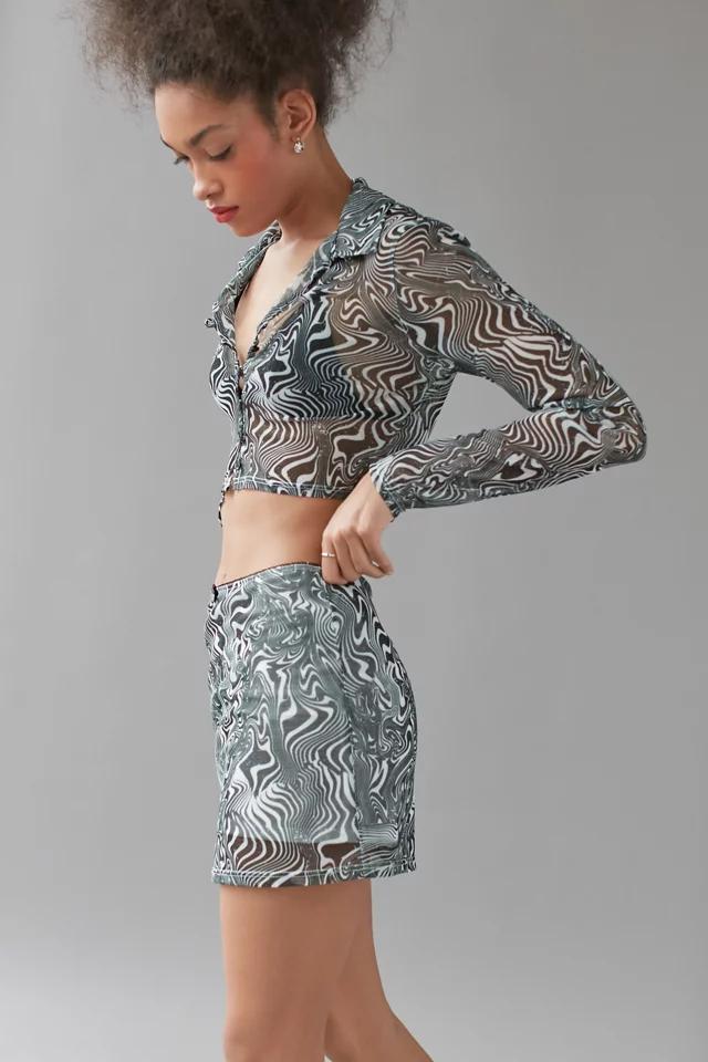 商品Urban Outfitters|UO Santana Mesh Top And Mini Skirt Set,价格¥359,第6张图片详细描述
