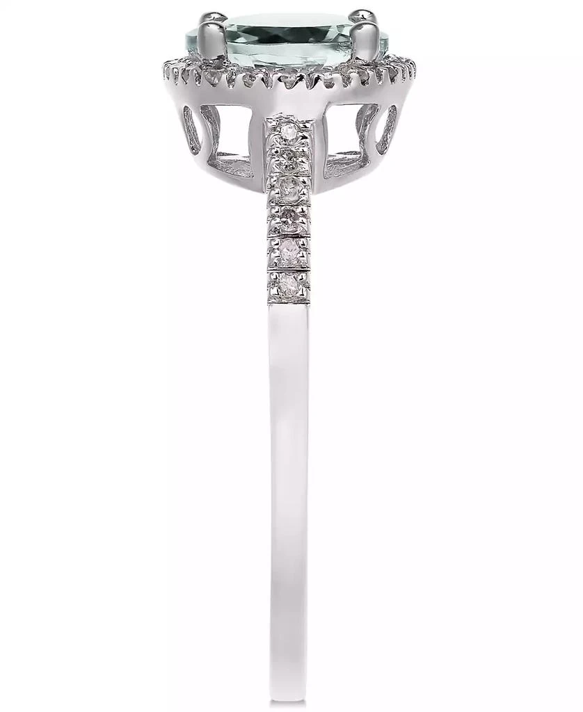 商品Macy's|Aquamarine (1 ct. t.w.) and Diamond (1/8 ct. t.w.) Ring in 14k White Gold,价格¥4521,第4张图片详细描述
