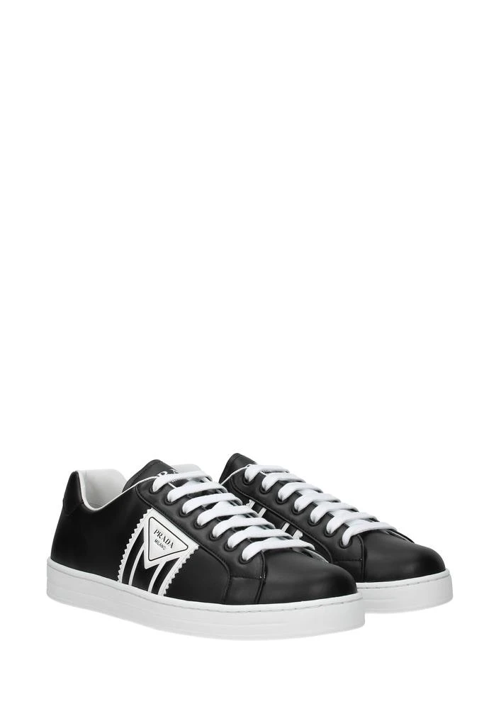 商品Prada|Sneakers Leather Black White,价格¥3499,第2张图片详细描述