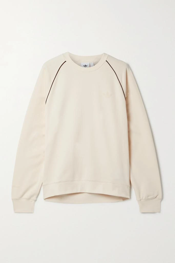 商品Adidas|X Wales Bonner 植绒棉质混纺平纹布卫衣,价格¥529,第1张图片