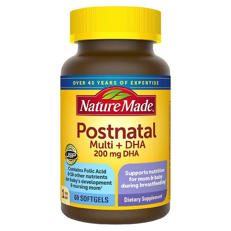 商品Nature Made|Postnatal Multivitamin + DHA 200 mg,价格¥80,第1张图片