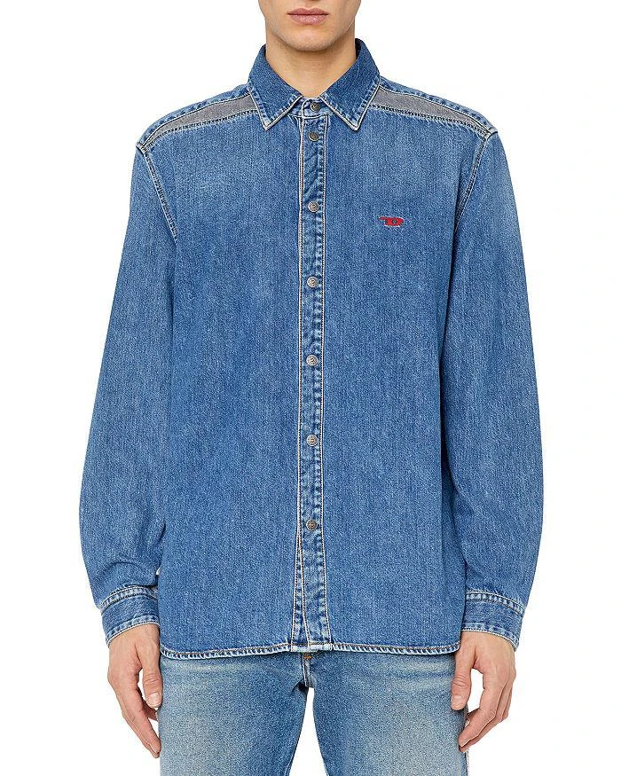 商品Diesel|Simply Denim Long Sleeve Button Front Shirt,价格¥1325,第1张图片