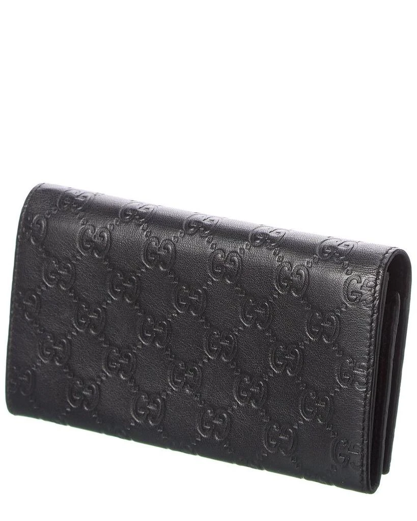 商品[二手商品] Chanel|Gucci Black Lambskin Leather GG Wallet (Authentic Pre-Owned),价格¥3967,第2张图片详细描述