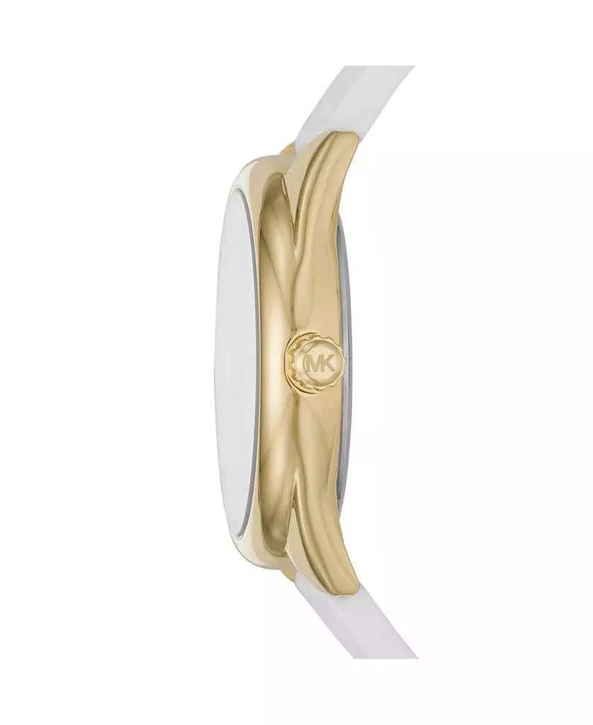 商品Michael Kors|Women's Janelle White Silicone Strap Watch 42mm,价格¥1893,第3张图片详细描述