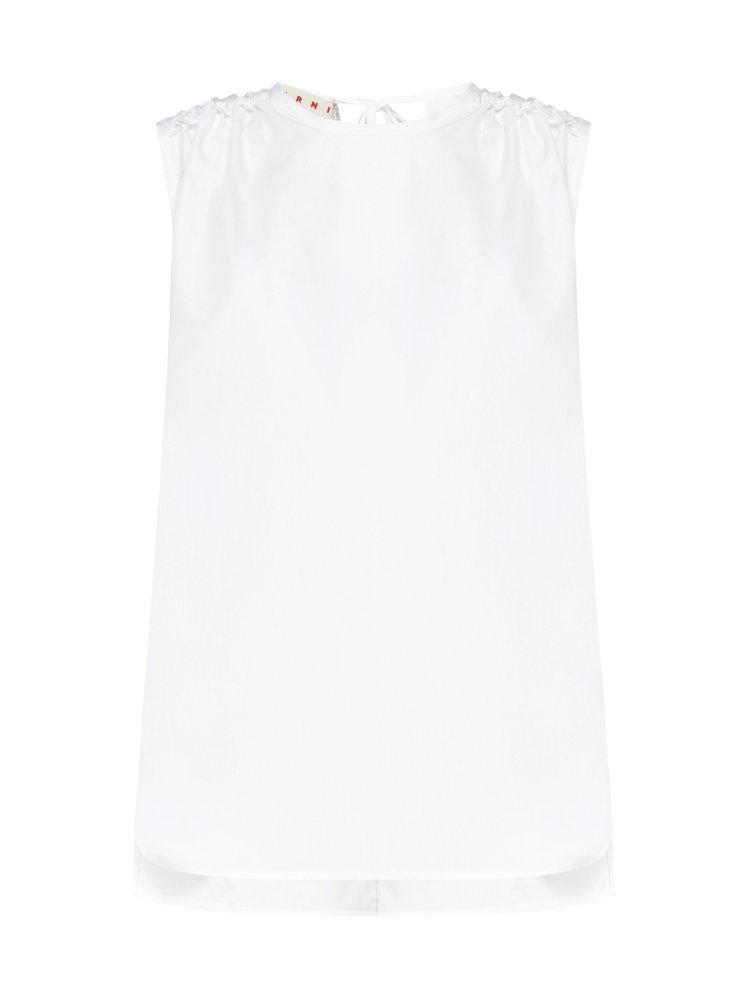 Marni Ruffled Detail Crewneck Sleeveless Top商品第1张图片规格展示