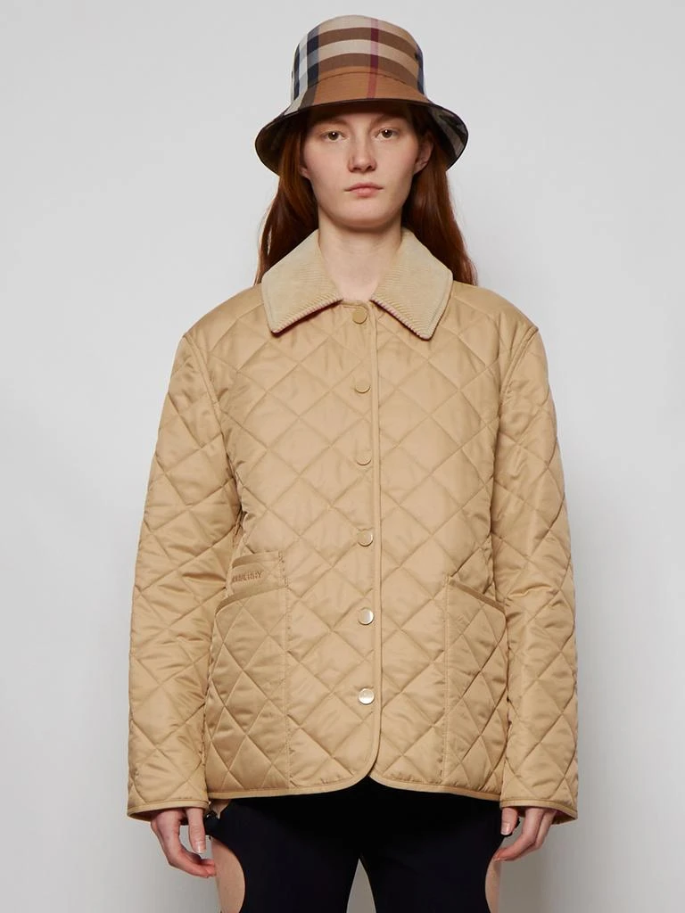 商品Burberry|Corduroy Collar Diamond Quilted Barn Jacket,价格¥7816,第3张图片详细描述