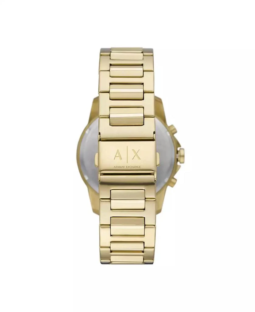 商品Armani Exchange|Men's Chronograph Gold-Tone Stainless Steel Bracelet Watch 44mm,价格¥1665,第3张图片详细描述