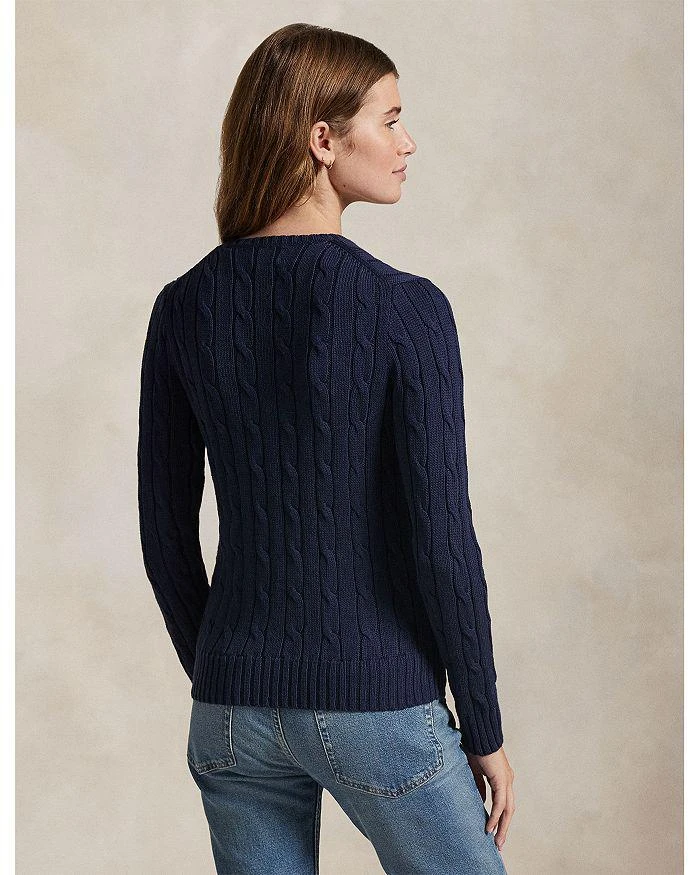 商品Ralph Lauren|Women's Cable Knit Cotton V Neck Sweater,价格¥1231,第2张图片详细描述
