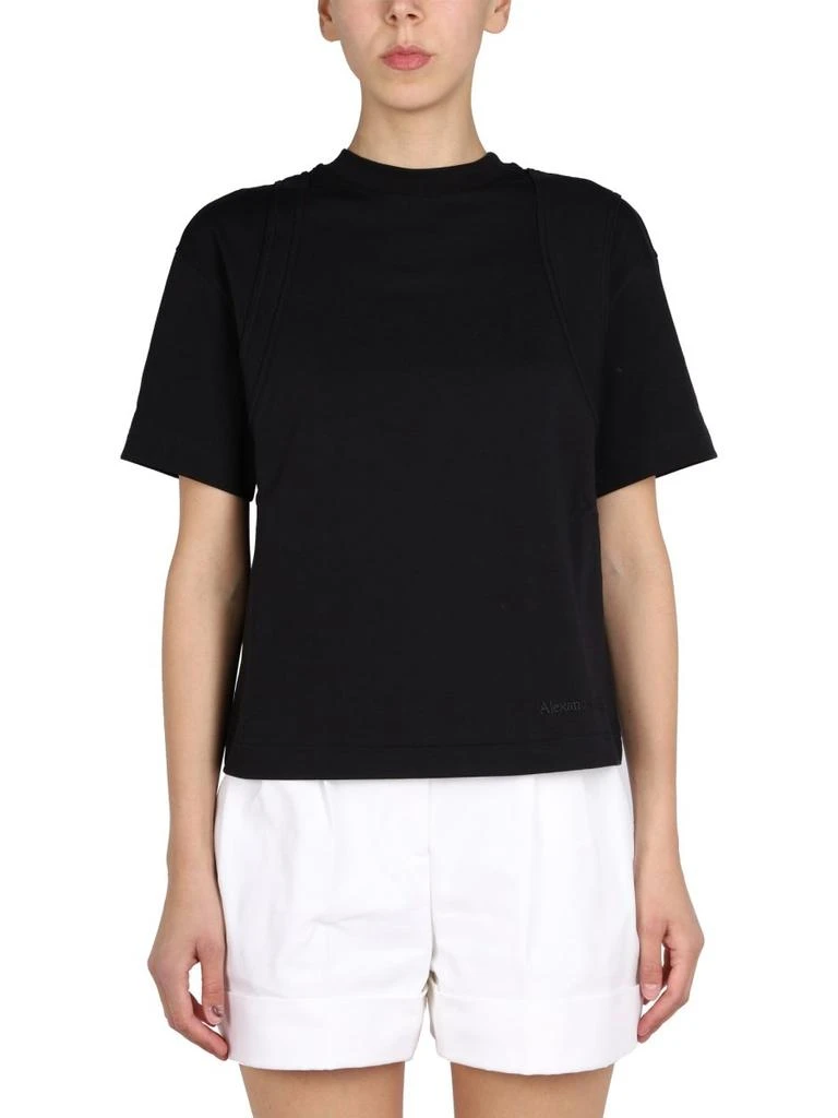 商品Alexander McQueen|Alexander McQueen Seam-Detailed Crewneck T-Shirt,价格¥3596,第1张图片
