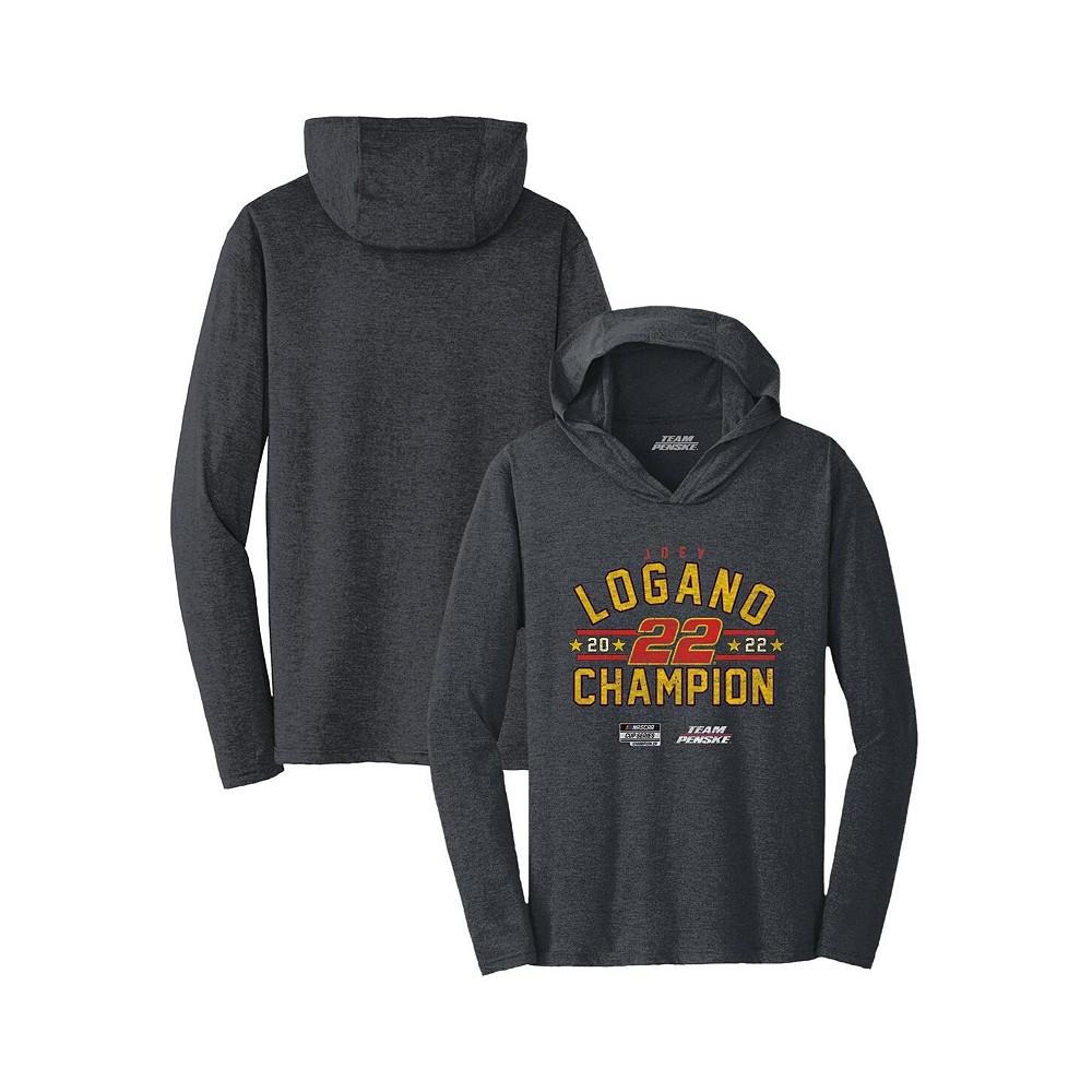 Women's Heather Black Joey Logano 2022 NASCAR Cup Series Champion Classic Long Sleeve Hoodie T-shirt商品第1张图片规格展示