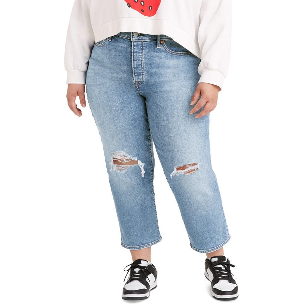 商品Levi's|Trendy Plus Size Wedgie Straight-Leg Jeans,价格¥206,第1张图片