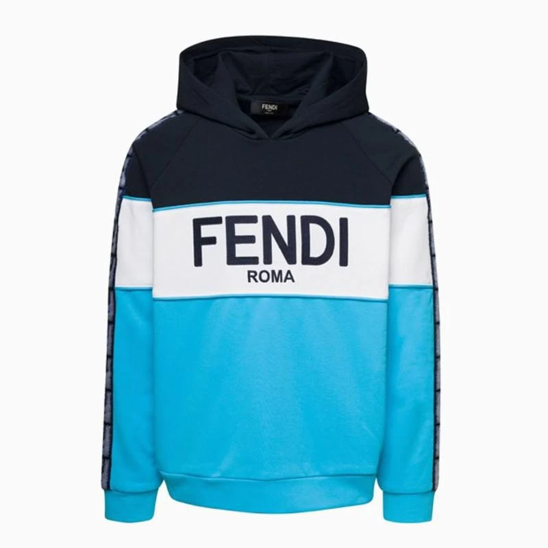 商品Fendi|FENDI Color-block hoodie with logo,价格¥6092,第1张图片