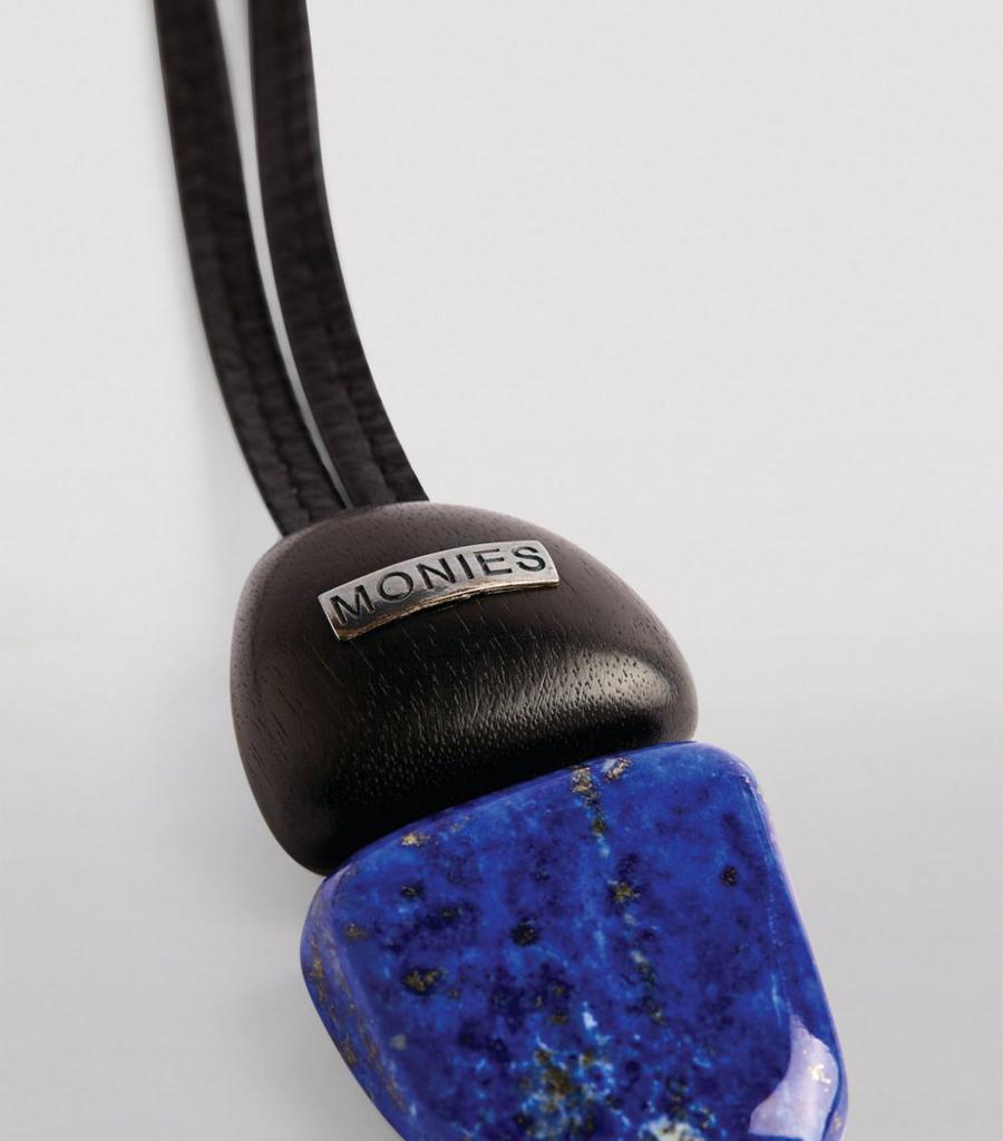 Lapis Lazuli and Kamagong Pendant Necklace商品第4张图片规格展示