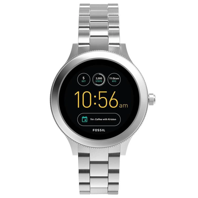 商品Fossil|Q Women's Venture Gen 3 Stainless Steel Bracelet Touchscreen Smart Watch 42mm,价格¥1488,第1张图片