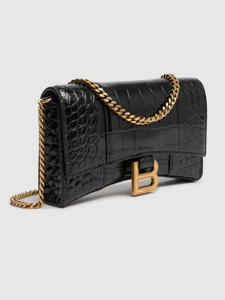 商品Balenciaga|Hourglass Leather Wallet On Chain,价格¥13533,第2张图片详细描述