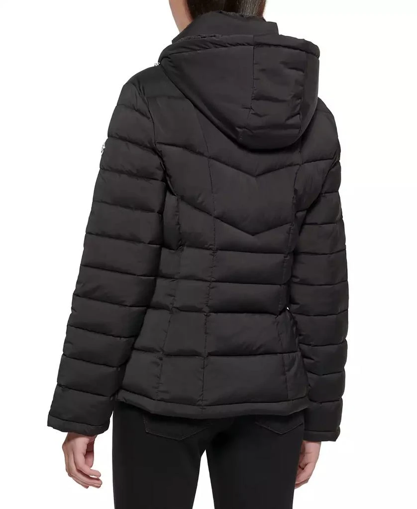 商品Calvin Klein|Women's Faux-Fur-Trim Hooded Puffer Coat, Created for Macy's,价格¥655,第2张图片详细描述