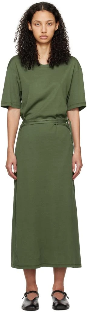 商品Lemaire|Green Belted Midi Dress,价格¥1637,第1张图片