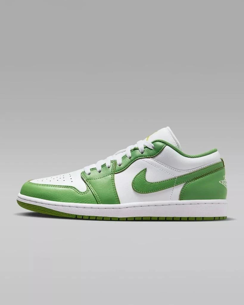 商品NIKE|Air Jordan 1 Low SE HF4823-100 Sneaker Men White Green Leather Shoes TF6886 (White,8.5),价格¥852,第2张图片详细描述