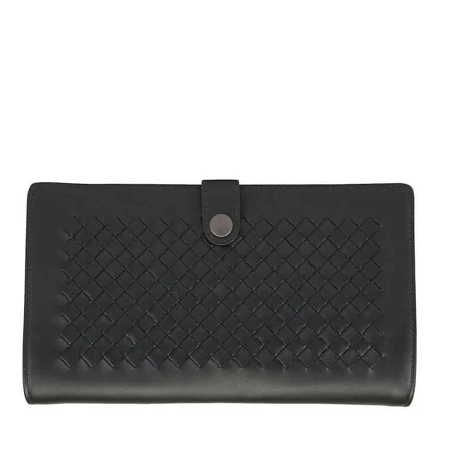 商品Bottega Veneta|Bottega Veneta Black Intrecciato Weave Leather Document Holder,价格¥4909,第1张图片