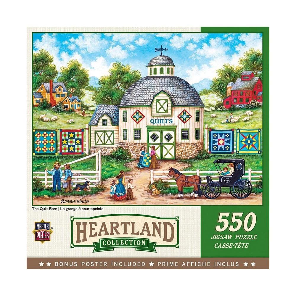 商品MasterPieces Puzzles|MasterPieces 550 Piece Jigsaw Puzzle for Adults - The Quilt Barn,价格¥149,第2张图片详细描述