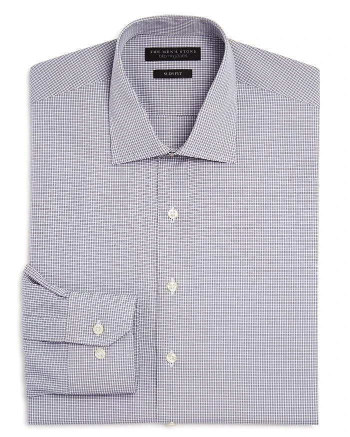 商品The Men's Store at Bloomingdale's|Mini Check Slim Fit Dress Shirt - 100% Exclusive,价格¥410,第1张图片