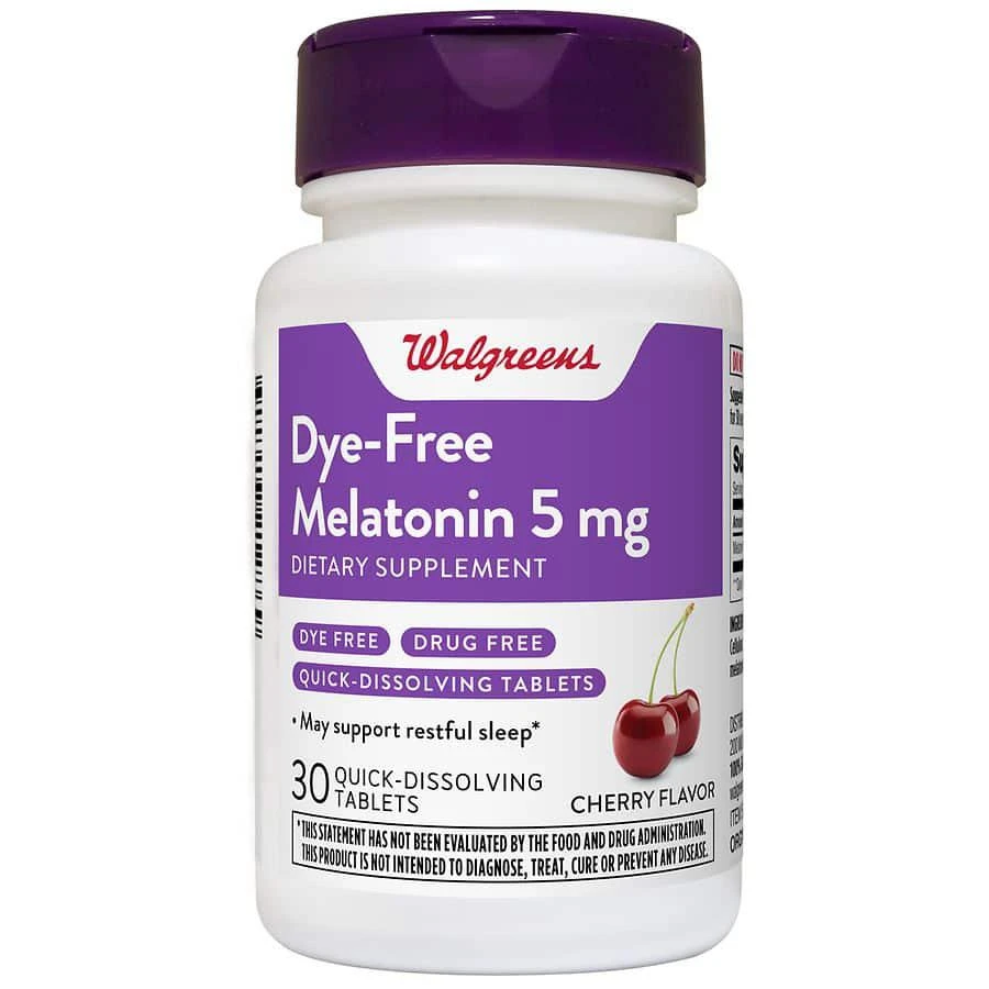 商品Walgreens|Dye-Free Melatonin 5 mg Cherry,价格¥42,第1张图片