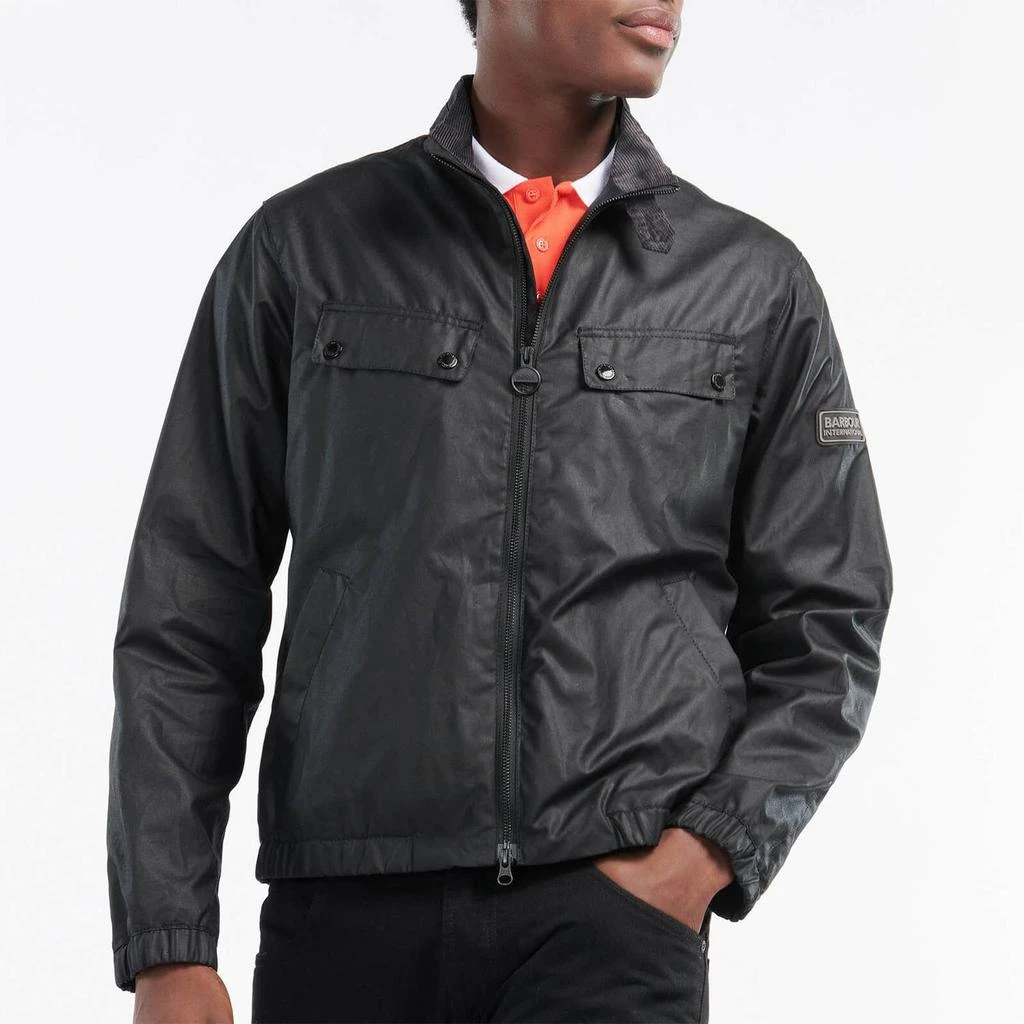 商品Barbour|Barbour International Men's Race Duke Wax Jacket - Black,价格¥853,第1张图片