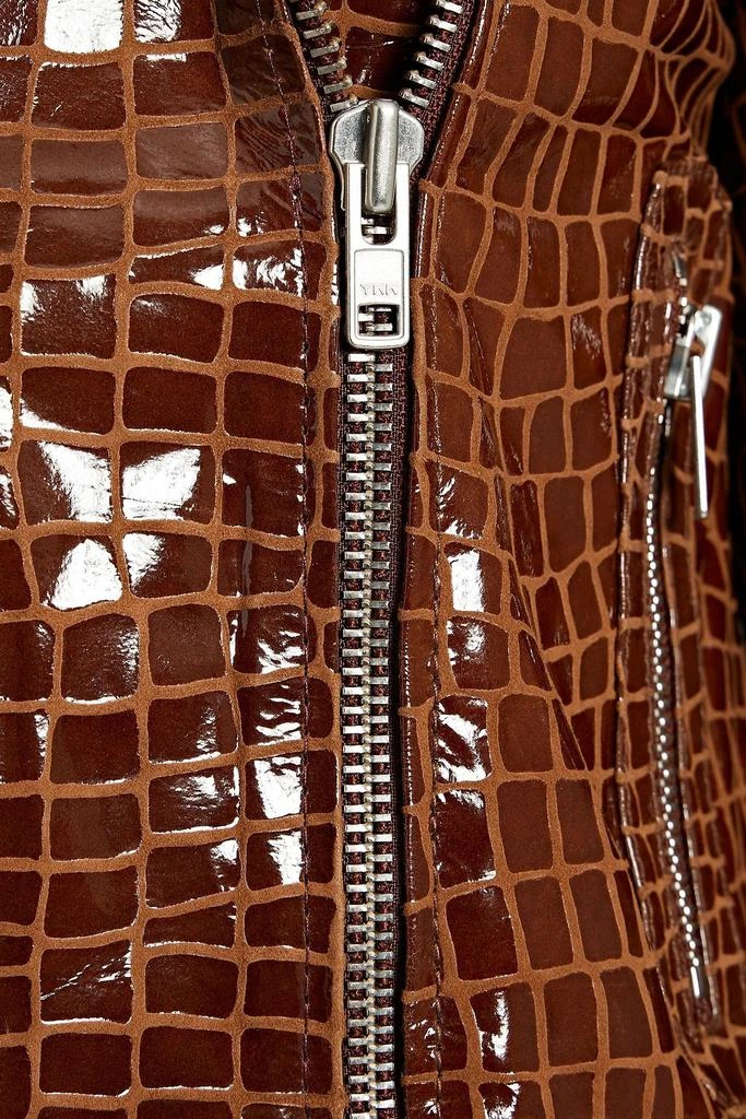 商品Muubaa|Glossed croc-effect leather jacket,价格¥1273,第4张图片详细描述