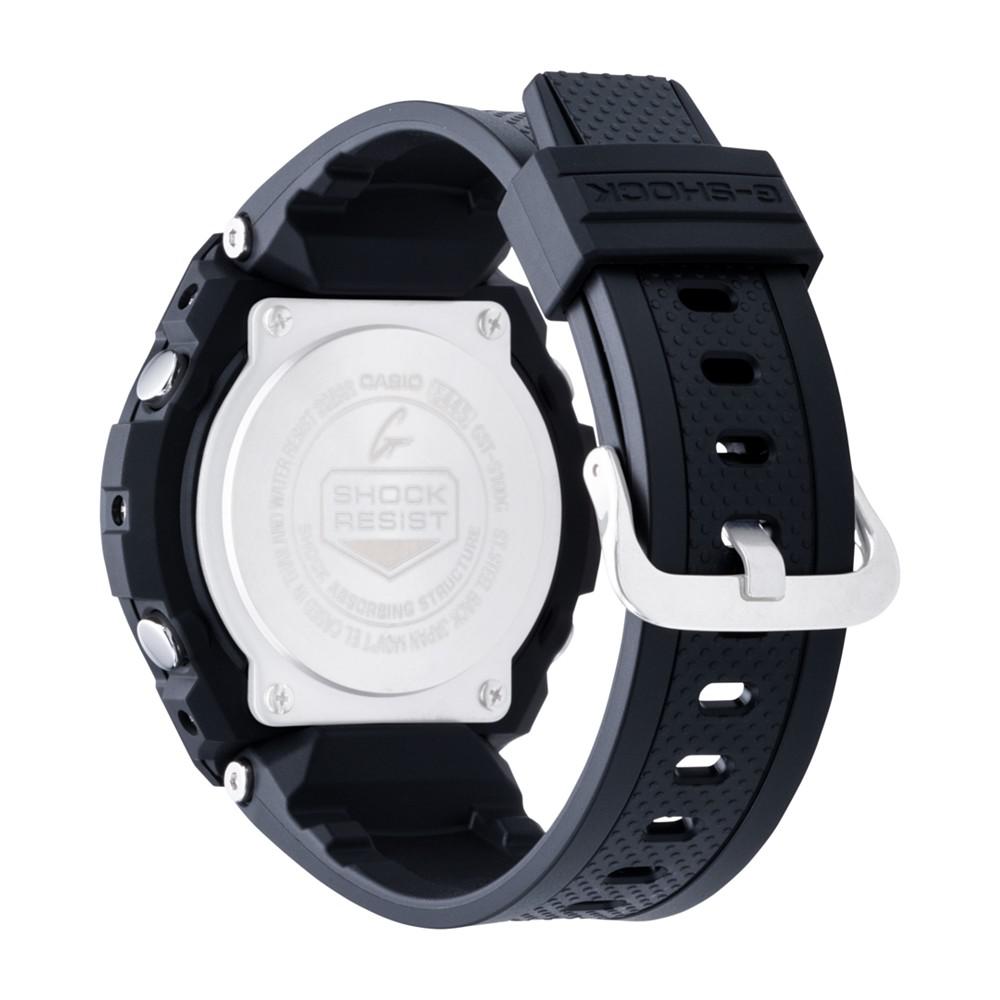 Men's Analog-Digital Black IP with Black Resin Strap G-Steel Watch 51x53mm GSTS100G-1B商品第2张图片规格展示