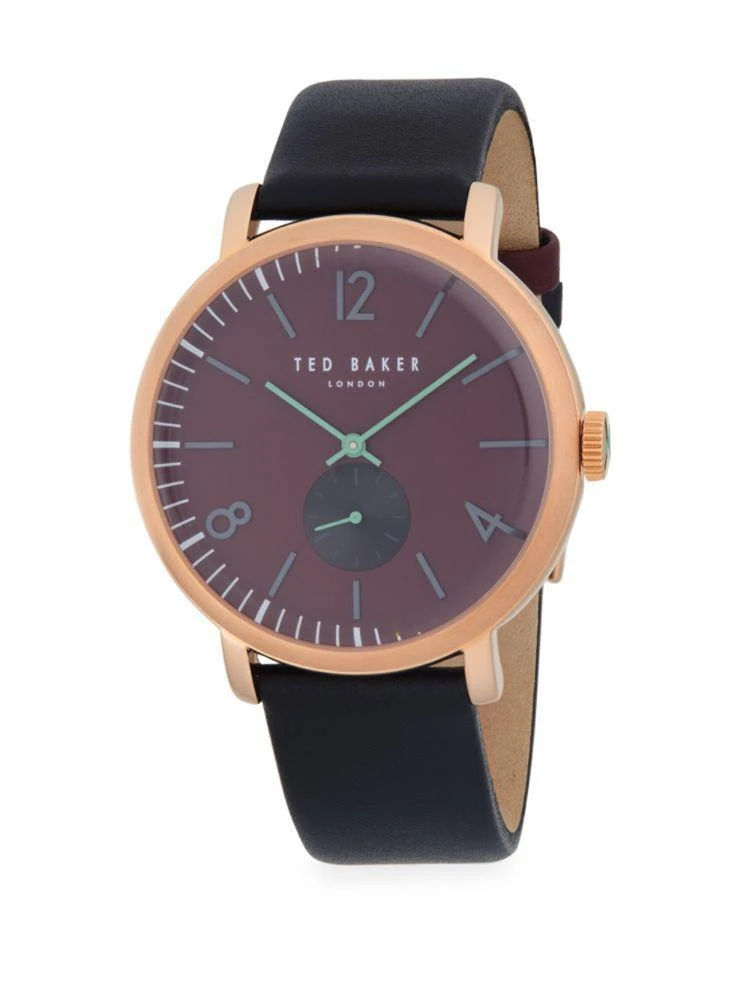 商品Ted Baker London|Stainless Steel and Leather-Strap Watch,价格¥657,第1张图片