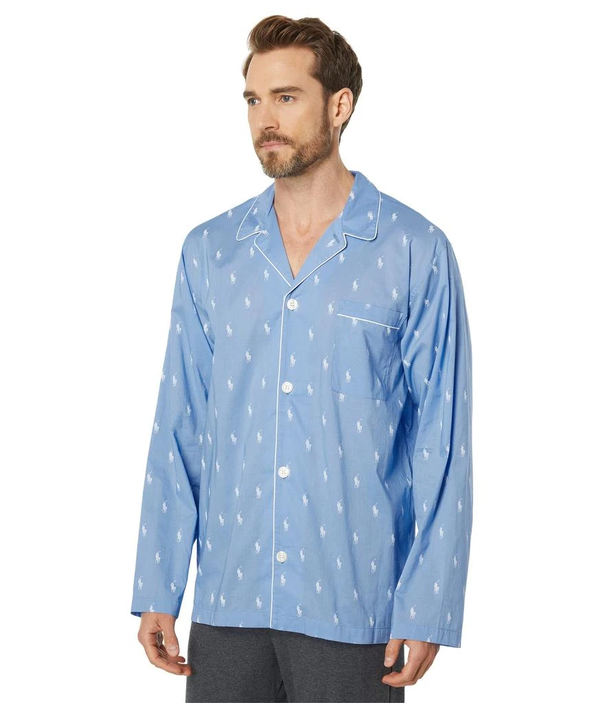 商品Ralph Lauren|AOPP Woven Sleepwear Long Sleeve PJ Shirt,价格¥108,第1张图片