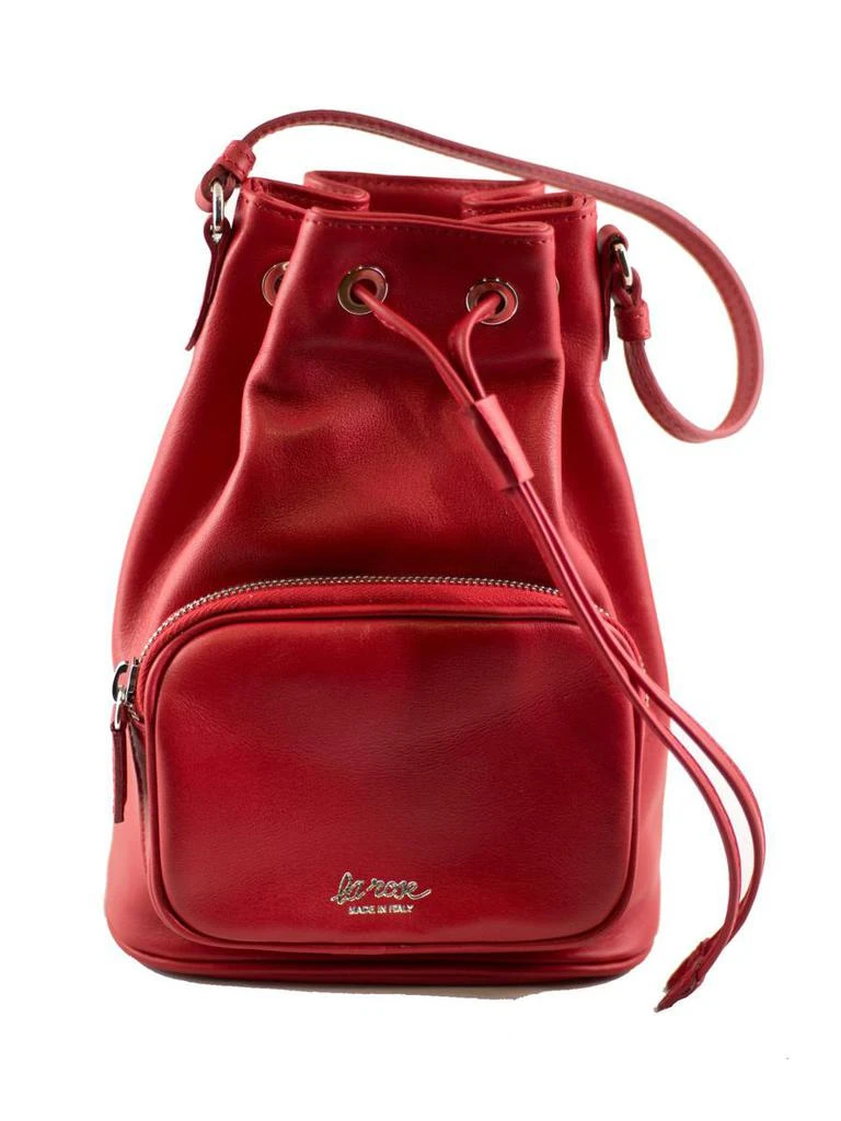 商品LA ROSE|LA ROSE leather satchel bag wine red,价格¥1677,第1张图片