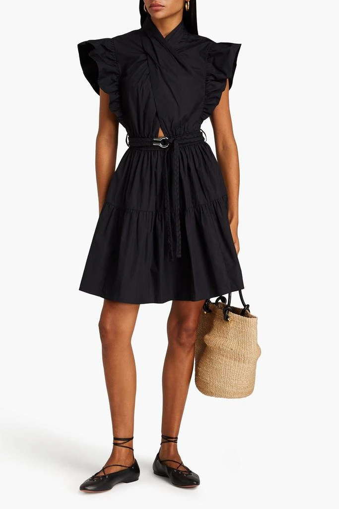 商品Derek Lam|Ruffled cotton-poplin mini dress,价格¥1666,第2张图片详细描述