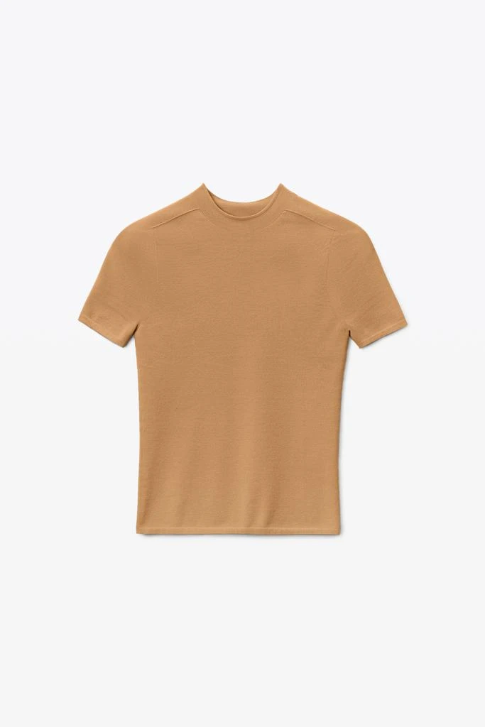 商品Alexander Wang|CREWNECK TEE IN SEAMLESS RIBBED NYLON,价格¥2812,第3张图片详细描述