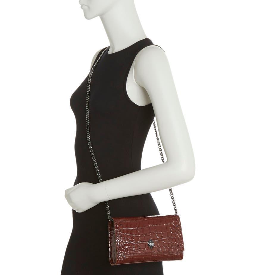 商品Kurt Geiger|Shoreditch Croc Embossed Leather Shoulder Bag,价格¥1041,第4张图片详细描述