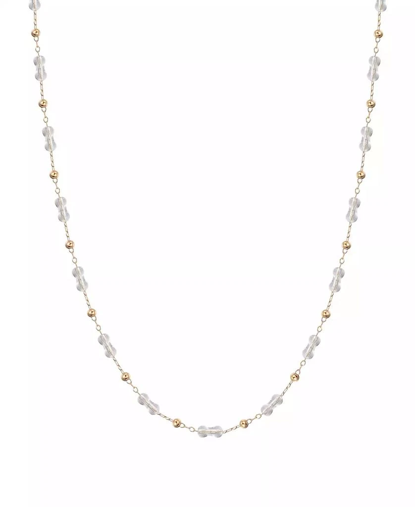 商品Macy's|Gold-Plated Clear Crystal Necklace,价格¥103,第1张图片