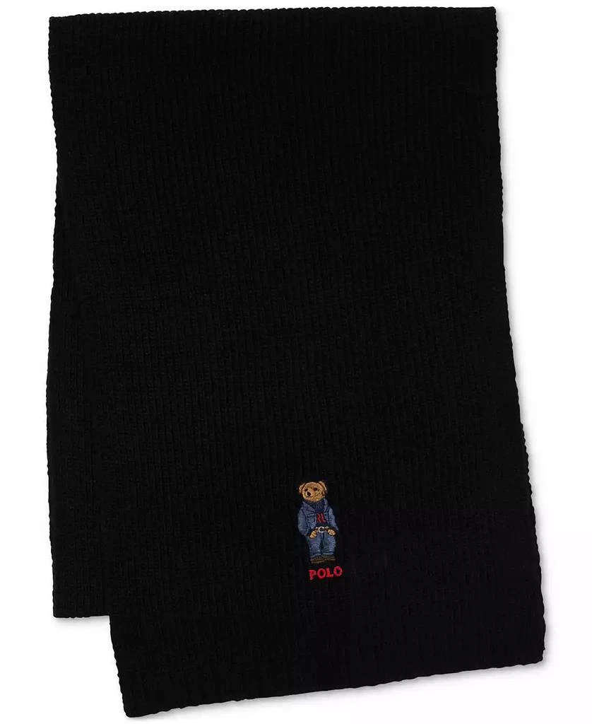 商品Ralph Lauren|Men's Solid Denim Bear Scarf,价格¥586,第1张图片