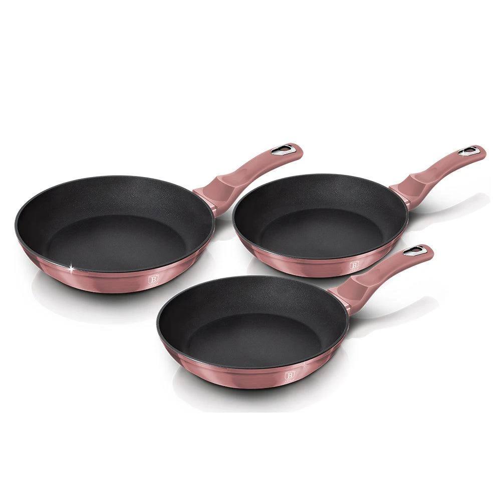 商品Berlinger Haus|3-Piece Frypan Set i-Rose Collection,价格¥794,第1张图片